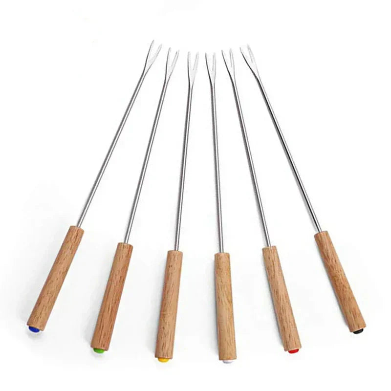 Grillgabeln Edelstahl mit Holzgriffcm