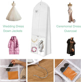 Premium Full-Length Wedding Dress Storage Set - Dustproof Bridal Gown Cover with Protective Features