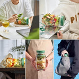 Layered Salad Container – Leak-Proof Dressing Cup, 1.1L, BPA-Free Tritan