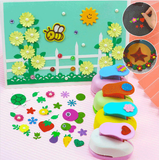 15-in-1 Craft Paper Punch Set – ABS & Zinc Alloy, 1.5 cm Motifs & 15 Shapes