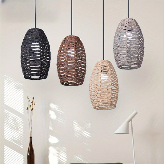 Rope Pendant Shade – Modern Handwoven Design, Natural Ceiling Light