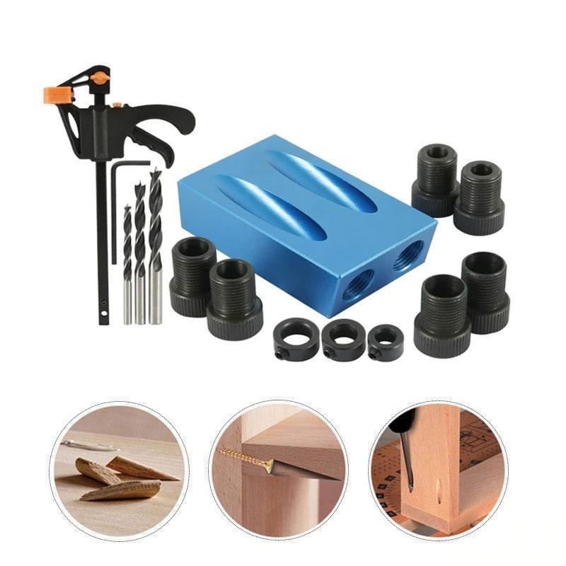 15° Angle Drill Positioner – Aluminum Alloy, 6.1–9.9mm Bits & Compact