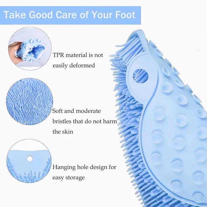 Silicone Foot Scrubber Mat – 1000+ Bristles, 104 Suction Cups & BPA-Free TPR