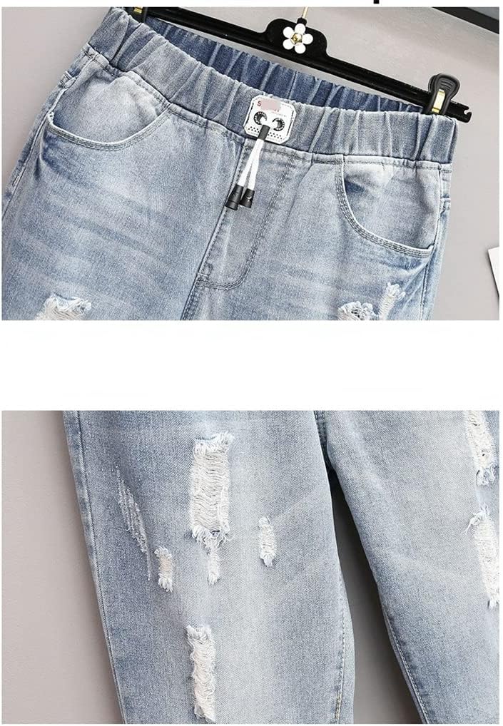 Fall Edition Ripped High-Waisted Oversized Jeans for Women - Trendy Casual Style