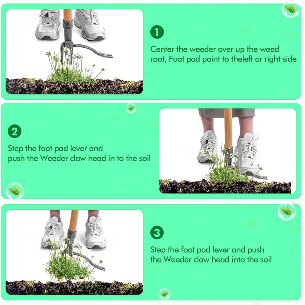 Enhanced Product Title: "Robuster Unkrautentferner mit 4-Zinken-Klaue – Effektives Gartenwerkzeug für müheloses Unkrautjäten" 

This title includes relevant keywords while emphasizing the product's effectiveness and durability, making it more appealing fo