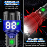 Tactical LED Flashlight – Rechargeable, 100000 Lumens & Waterproof Design