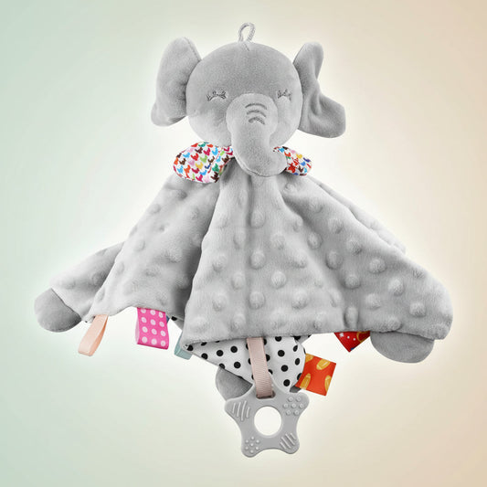 Baby Security Blanket – Plush Elephant, Soft & Lovey Comforter