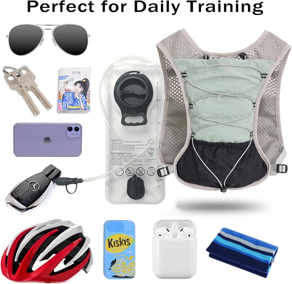 Dravien Ultra-Light Hydration Running Vest with 2L Water Bladder - Perfect for Trail Running, Hiking & Outdoor Activities