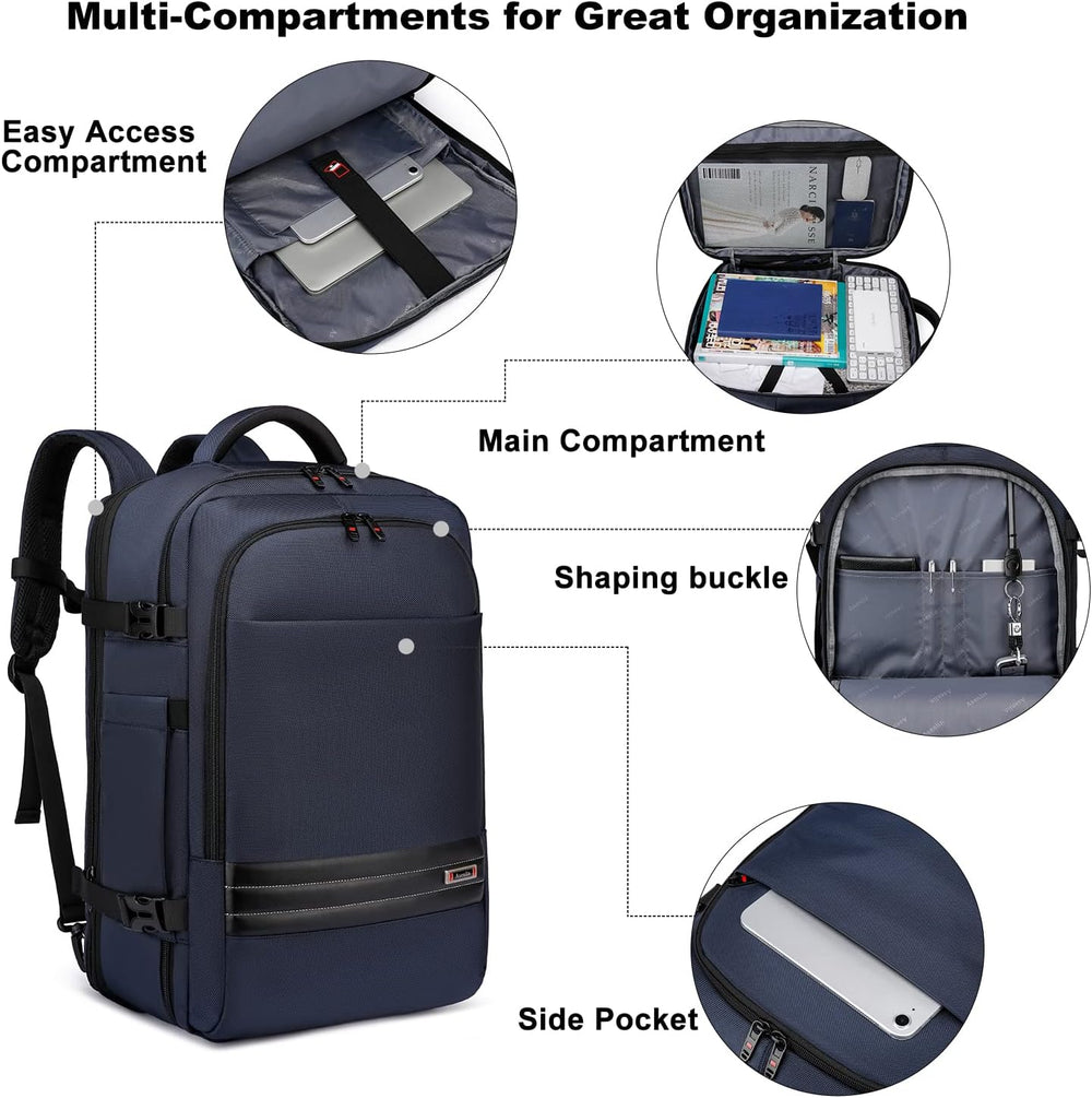 Expandable 45-55L Waterproof Travel Backpack