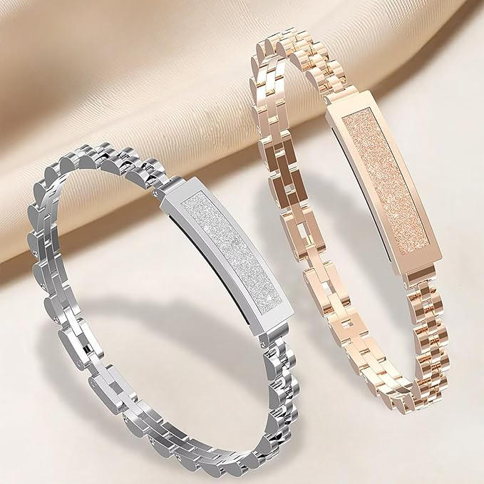 Enhanced Product Title: **Elegantes Edelstahl-Kettenarmband mit integriertem Fitness-Tracker – Stilvoller Schmuck für aktive Lebensstile** 

This title includes relevant keywords while emphasizing both the elegance and functionality of the product, making