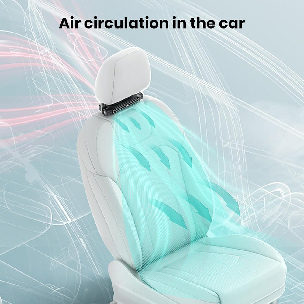 AutoBreeze – 3-Speed USB Car Cooling Fan & Headrest Mount