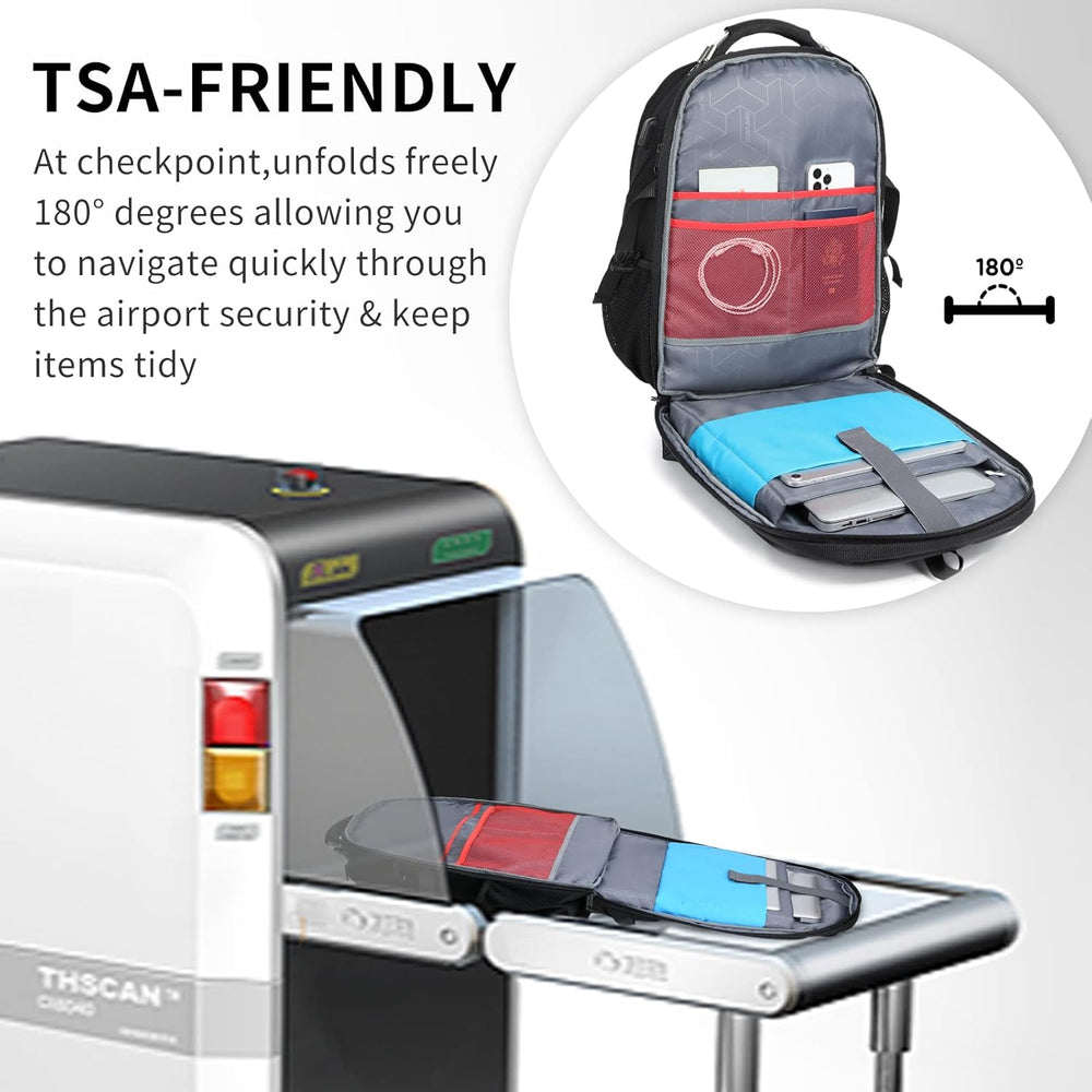 50L Extra Large Water-Resistant Travel Laptop Backpack with USB Charging Port - Ideal for Business & Outdoor Use