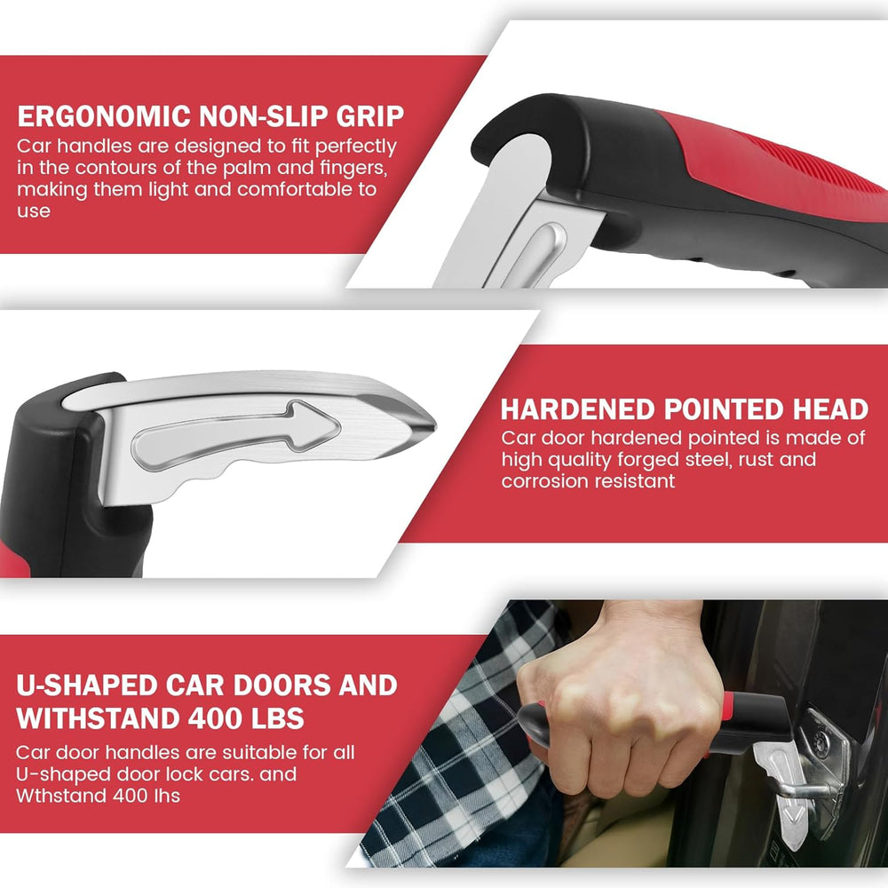 2-Piece Car Assist Handles with Emergency Tools - Moventa