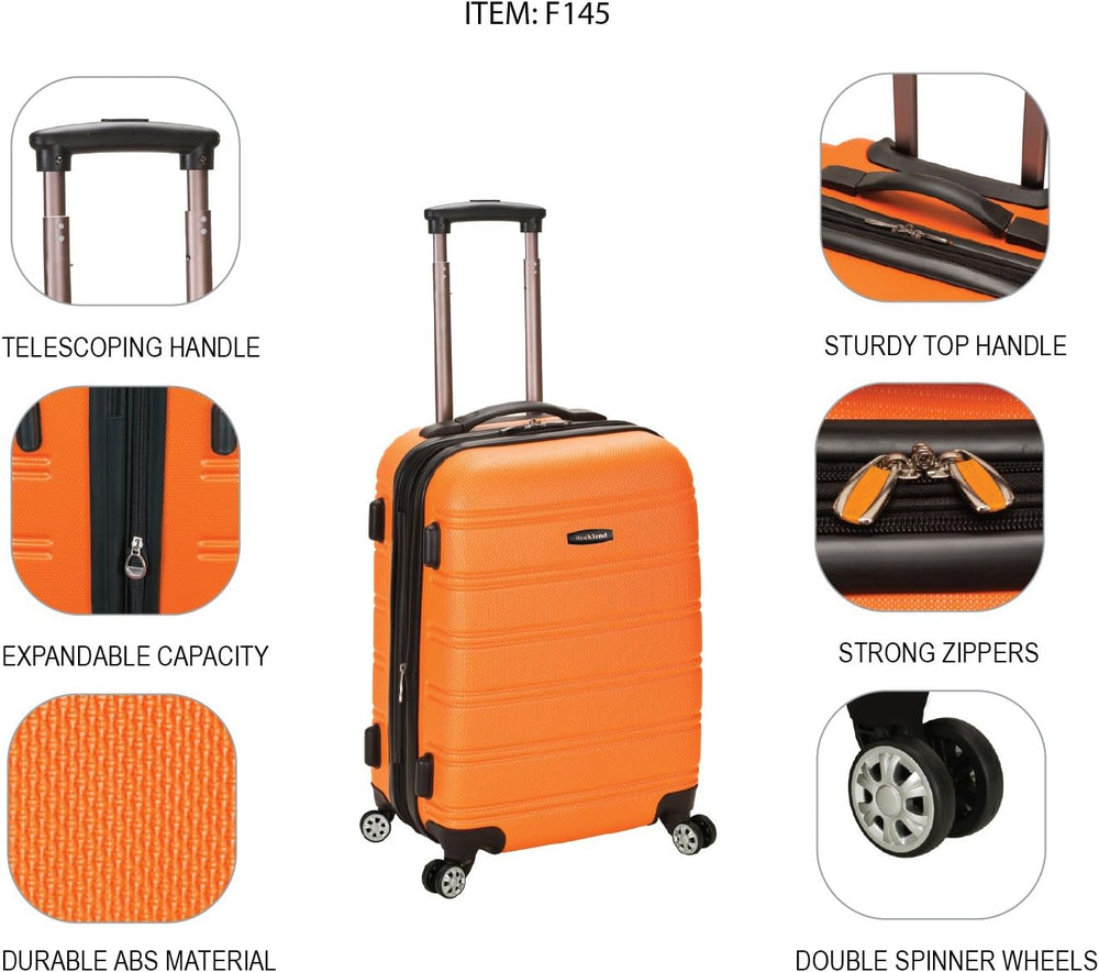 Lightweight Expandable Hardside Carry-On Luggage with Double Spinner Wheels - Cotton Candy Color | Travel-Friendly Design