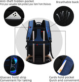 Water-Resistant Travel Laptop Backpack with USB Charging Port & Organized Storage Compartments - Perfect for Commuting & Travel