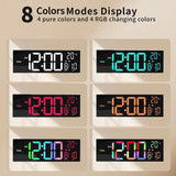 16-Inch RGB Digital Wall & Desk Alarm Clock with Remote - Lumeris