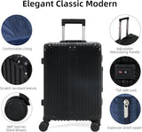 Enhanced Product Title: **Premium Aluminium Frame Carry-On Luggage with TSA Lock & Whisper-Quiet Wheels - Lightweight & Durable Travel Suitcase**