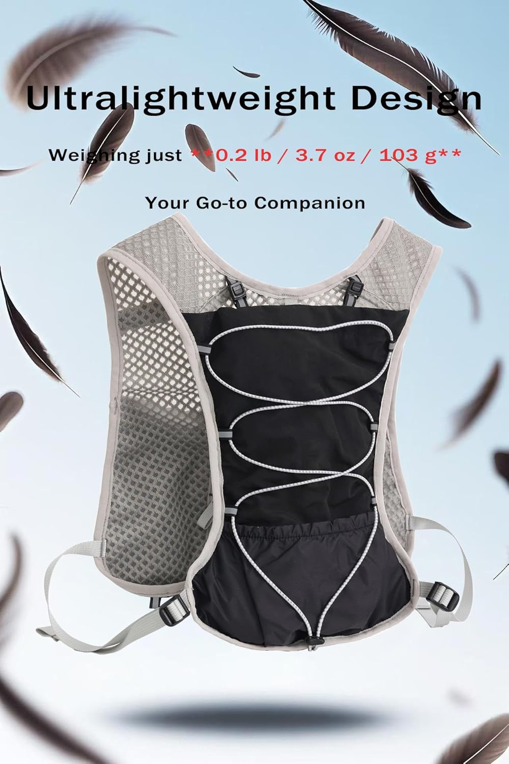 Dravien Ultra-Light Hydration Running Vest with 2L Water Bladder - Perfect for Trail Running, Hiking & Outdoor Activities