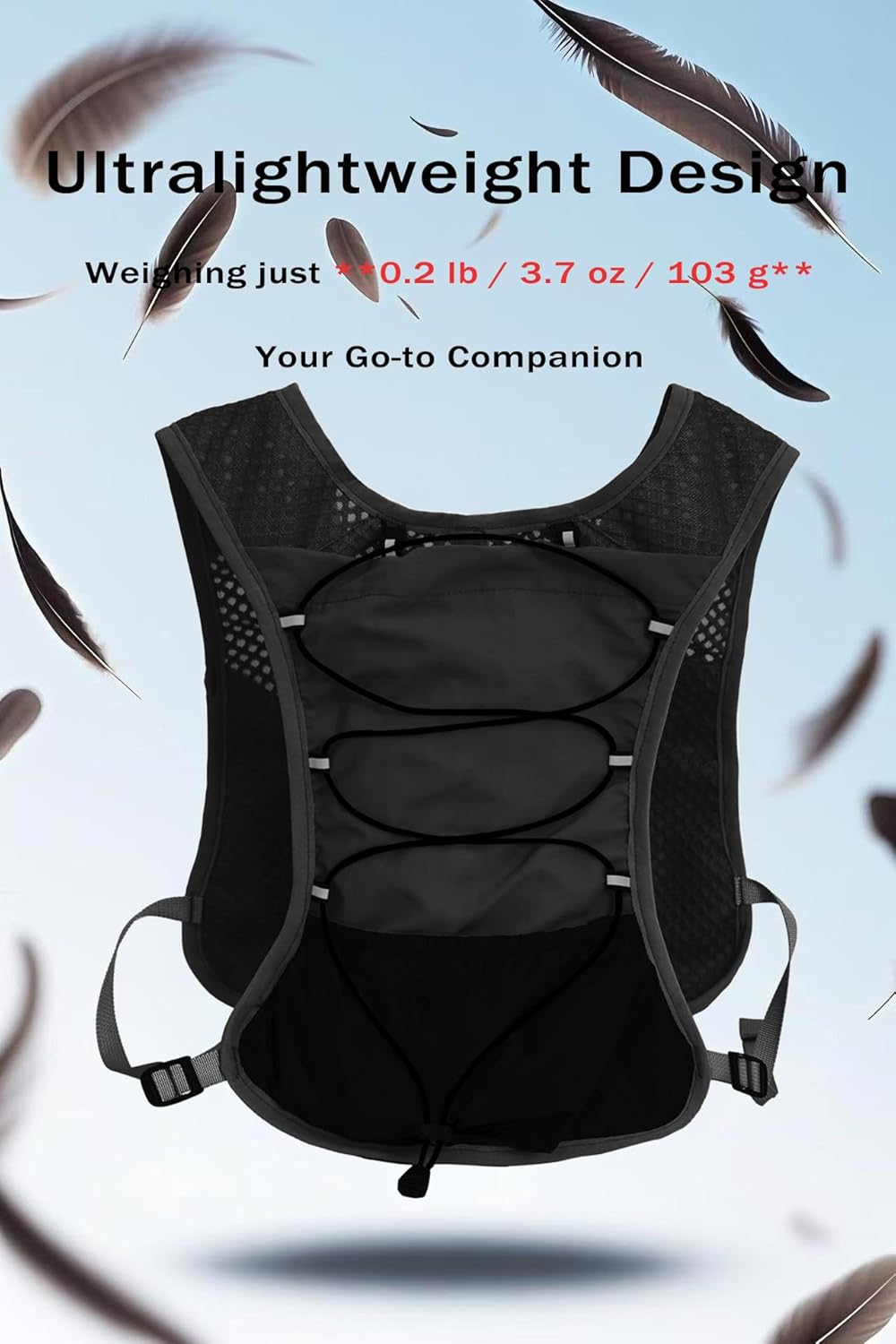 Dravien Ultra-Light Hydration Running Vest with 2L Water Bladder - Perfect for Trail Running, Hiking & Outdoor Activities