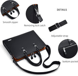 Premium Genuine Leather Multi-Compartment Business Briefcase for Professionals - Stylish & Durable Work Bag