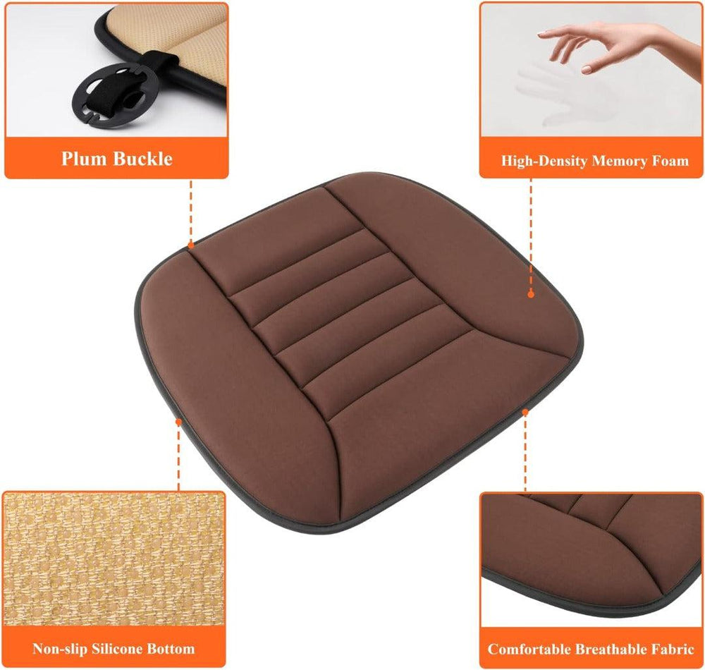 Memory Foam Car Seat Cushion – Ergonomic Gel Support, 54×47cm & Breathable Cover