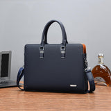 Premium Genuine Leather Multi-Compartment Business Briefcase for Professionals - Stylish & Durable Work Bag