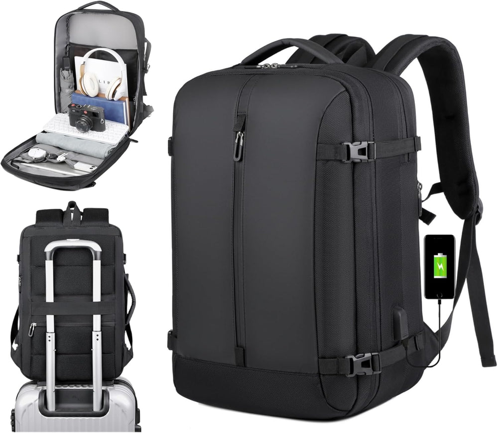 40L Expandable Waterproof Travel Backpack with USB Port &amp; 17” Laptop Compartment – AirVoyage (Buy 1, Get 1 FREE Promo)