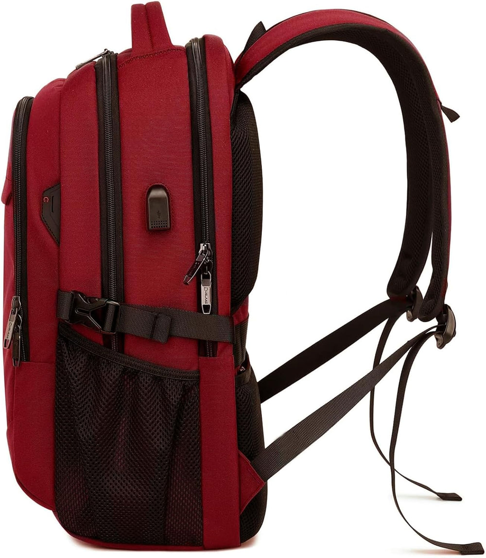 Water-Resistant Travel Laptop Backpack with USB Charging Port & Organized Storage Compartments - Perfect for Commuting & Travel
