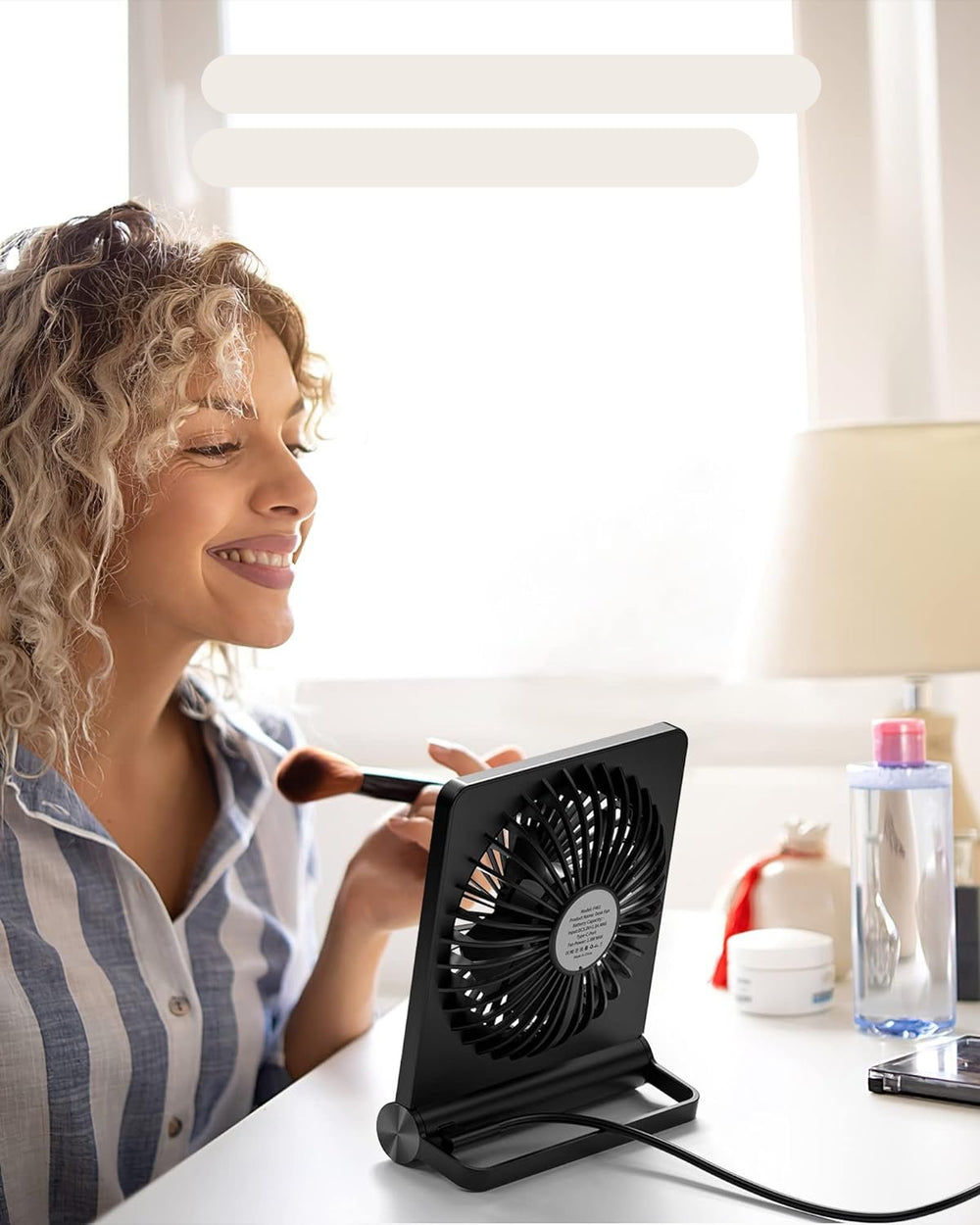 Ultra-Quiet USB Table Fan – Adjustable Angle, 5V, Compact Desk Cooling