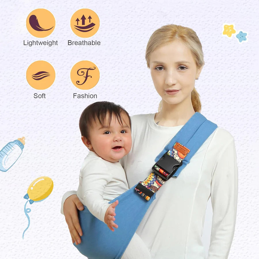 Adjustable Baby Carrier – Ergonomic Buckle System, Cotton Blend & 0.5-3 Years