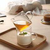 Espresso Cups Glass Double Spout Measuring Cup 4oz Coffee Pitcher