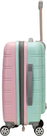 Lightweight Expandable Hardside Carry-On Luggage with Double Spinner Wheels - Cotton Candy Color | Travel-Friendly Design