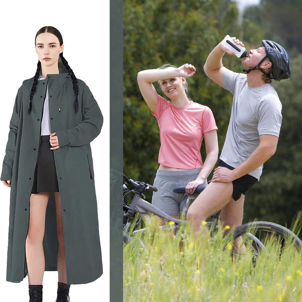 Veridra Long Waterproof Raincoat for Women - Stylish & Durable Weather Protection