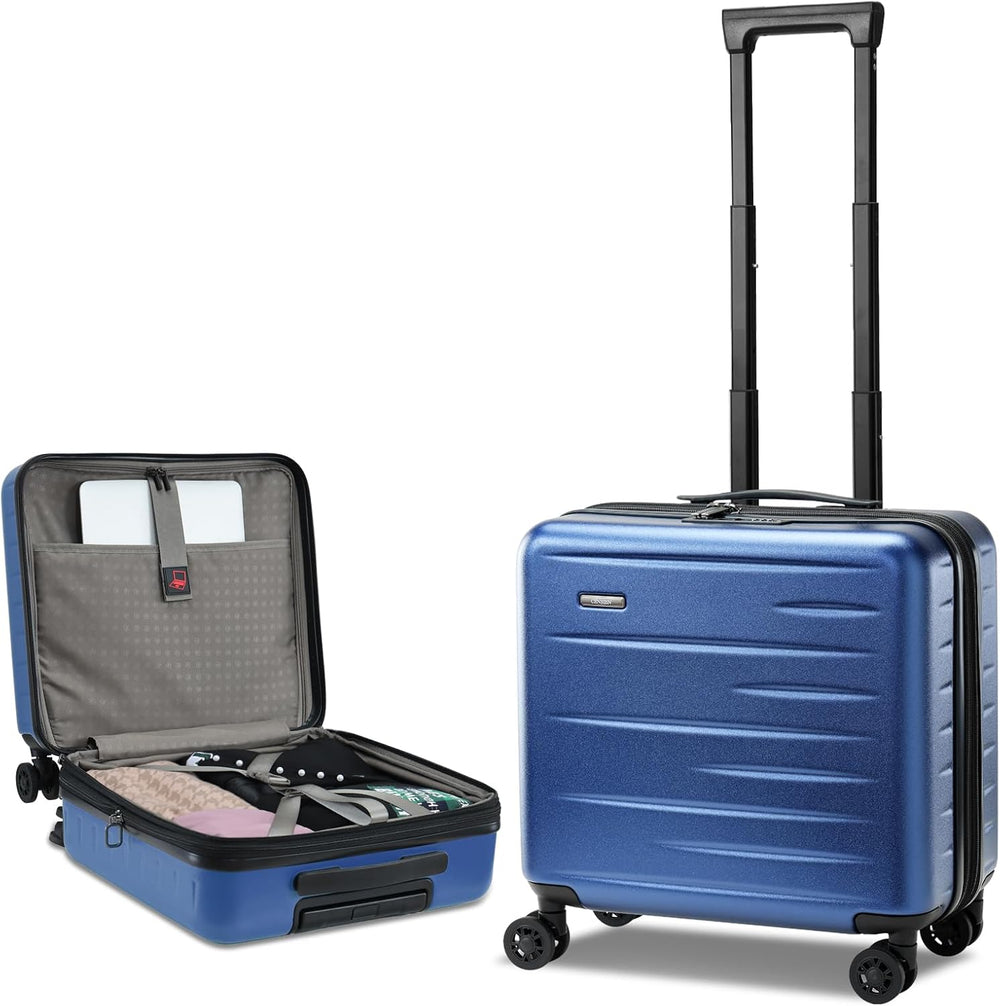 Expandable Hard Shell Carry-On Luggage with Front Pocket & TSA-Approved Lock - Lightweight Travel Suitcase