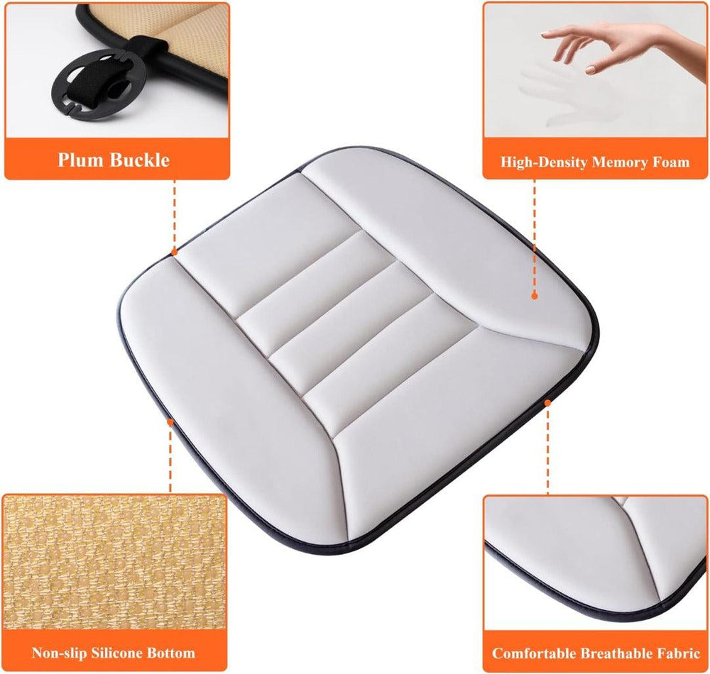Memory Foam Car Seat Cushion – Ergonomic Gel Support, 54×47cm & Breathable Cover