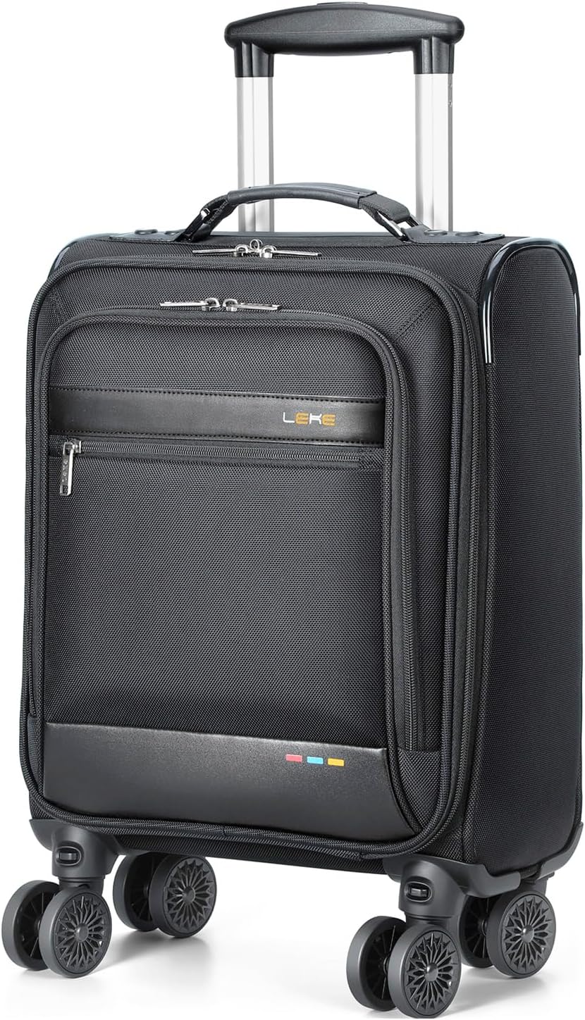 Lightweight Softside Expandable Carry-On Suitcase with Wheels – Airline Approved Travel Luggage