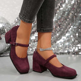 Lena – Suede Buckle Pumps