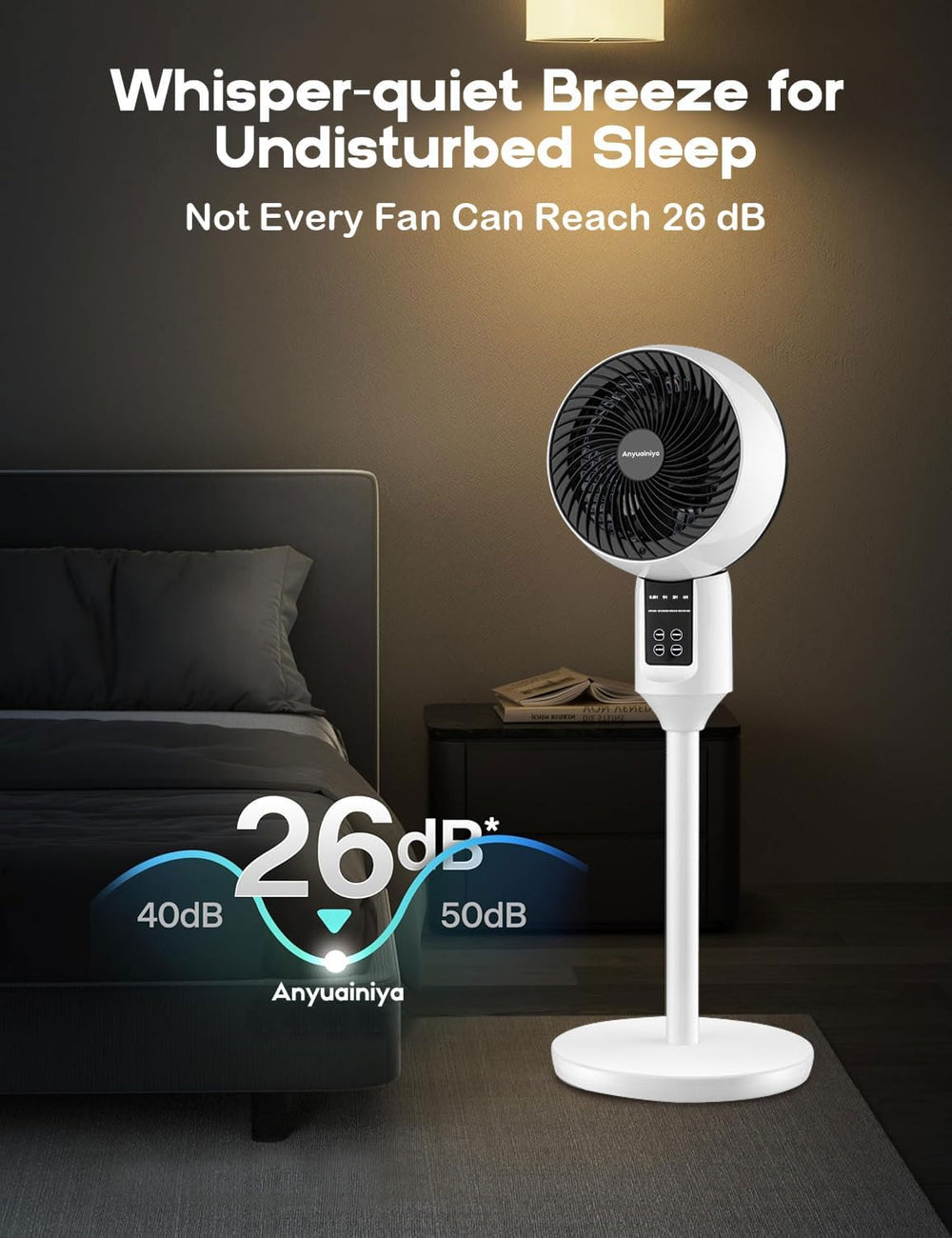 Aerion Adjustable Pedestal Fan with 3D Oscillation