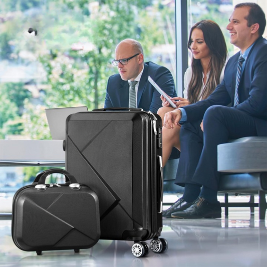 2-Piece ABS Hard Shell Luggage Set with TSA Lock & 360° Spinner Wheels - Lightweight, Durable Travel Suitcase