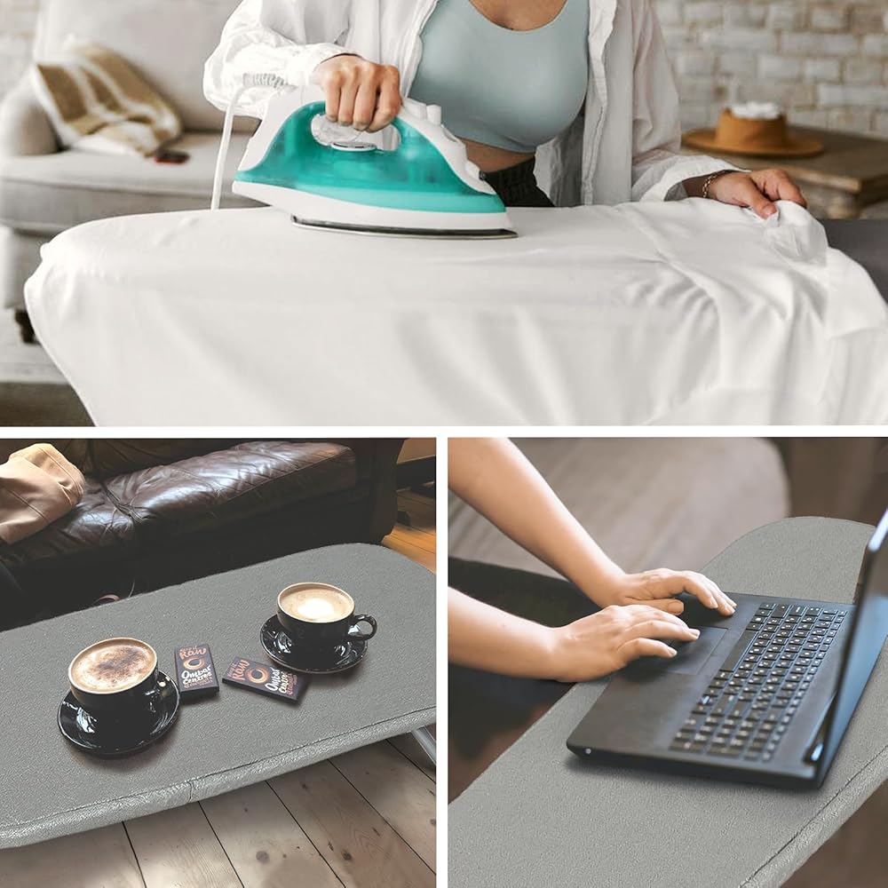 Portable Tabletop Ironing Board – Foldable 81×30.5cm, Iron Rest & Padded Feet