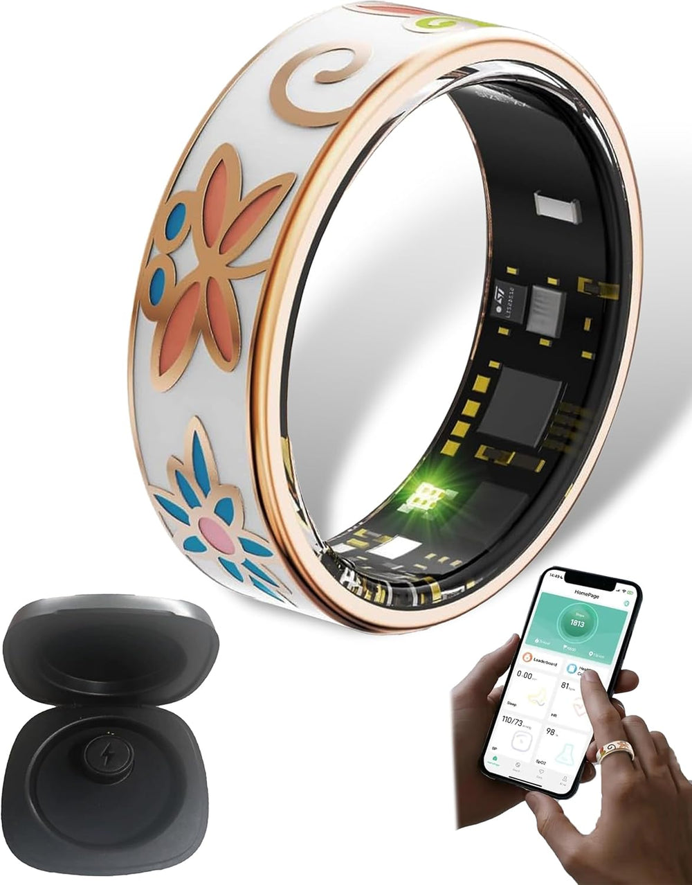 Aurina – Smart Enamel Wellness Ring – Fitness & Sleep Tracker for iOS & Android