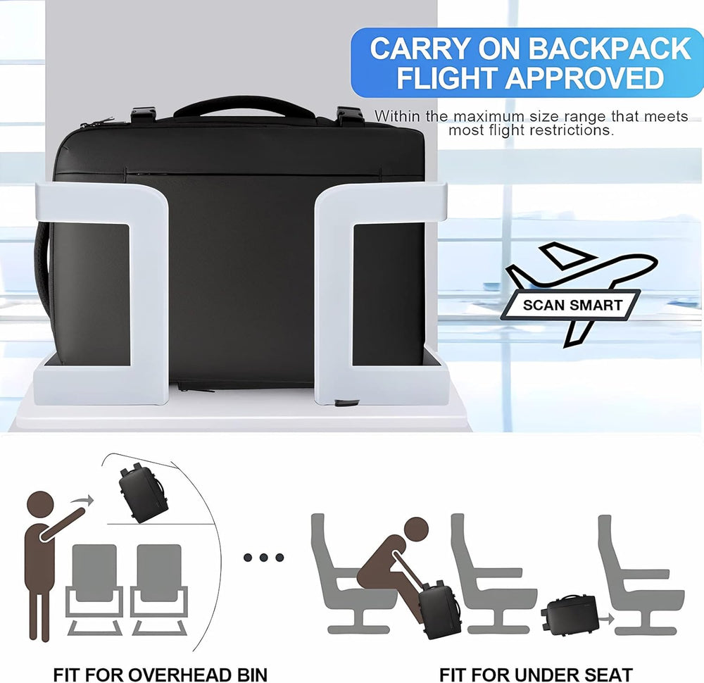 Expandable 26-45L Waterproof Travel Backpack with Laptop Sleeve & Versatile Duffle Carry - Perfect for Hiking, Camping, and Daily Use