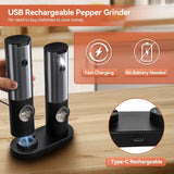 Optimized Product Title: **Elektrisches Salz- und Pfeffermühlen-Set mit Ladestation – Automatische Gewürzmühlen für Küche und Tisch, Edelstahl & Keramikmahlwerk, Perfekt für Gourmet-Köche** 

This title includes relevant keywords and phrases that can help
