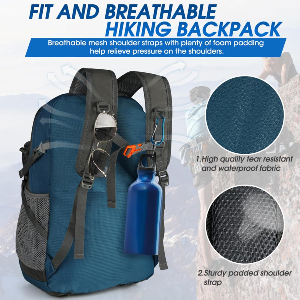 40L Waterproof Hiking & Camping Backpack - Lightweight, Packable & Durable - Ideal for Outdoor Adventures