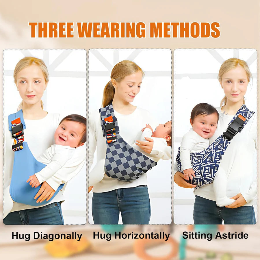 Adjustable Baby Carrier – Ergonomic Buckle System, Cotton Blend & 0.5-3 Years