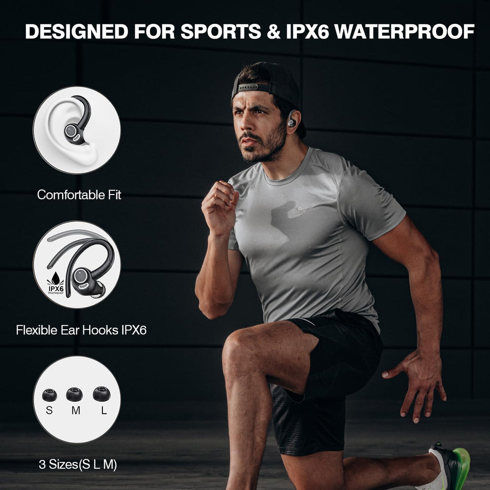 Zeyora – Wireless Bluetooth 5.3 Sport Earbuds with Noise Reduction and 48H Playback