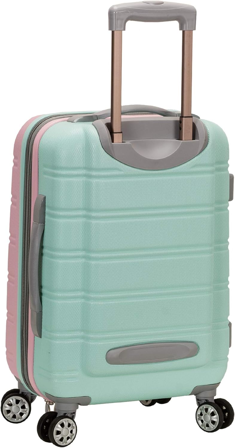 Lightweight Expandable Hardside Carry-On Luggage with Double Spinner Wheels - Cotton Candy Color | Travel-Friendly Design