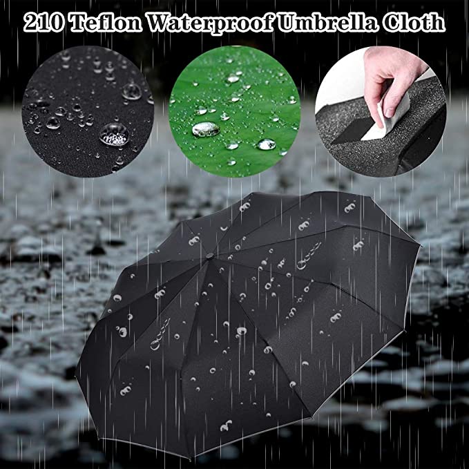 Inverted Reverse Umbrella – 360° Reflective Stripes, UPF 50+ & Automatic Open/Close