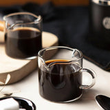 Espresso Cups Glass Double Spout Measuring Cup 4oz Coffee Pitcher
