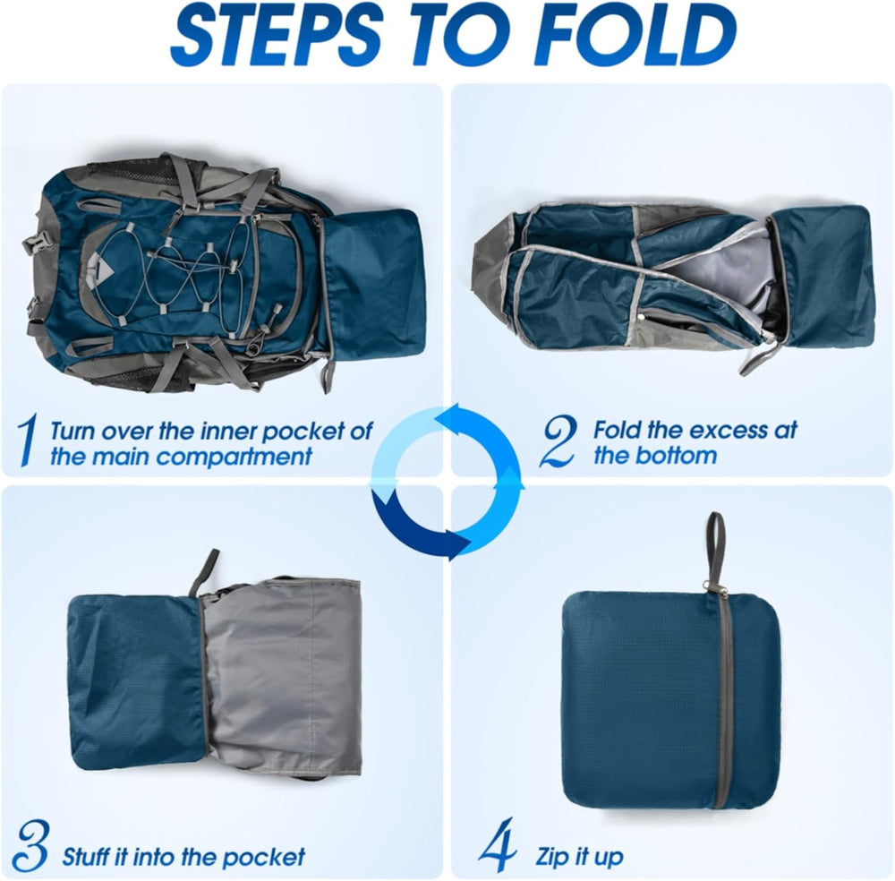 40L Waterproof Hiking & Camping Backpack - Lightweight, Packable & Durable - Ideal for Outdoor Adventures